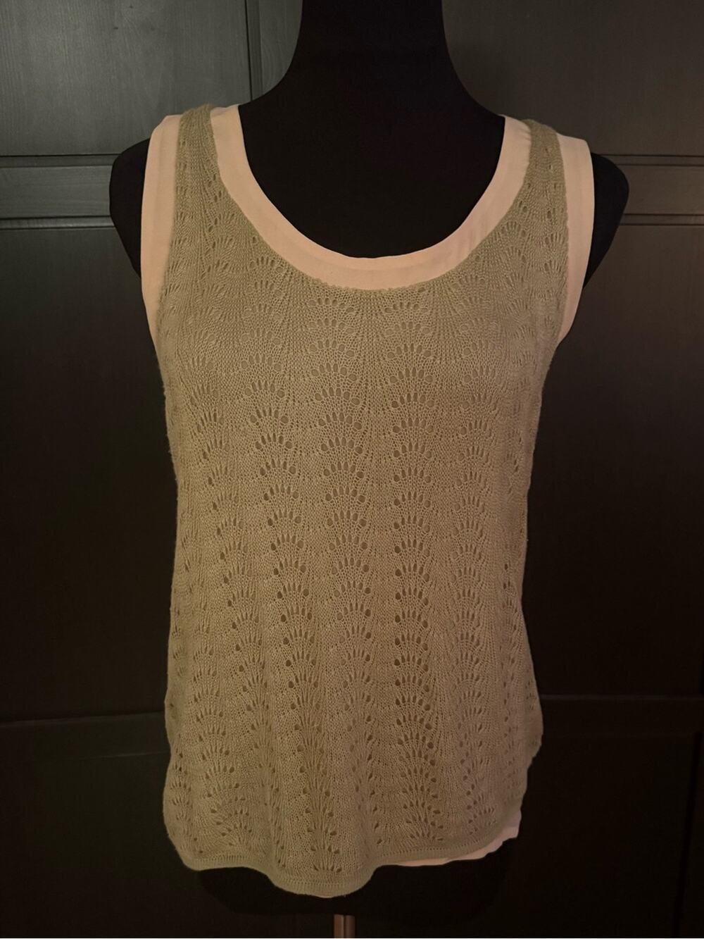 Stella McCartney cashmere blend open knit sweater tank